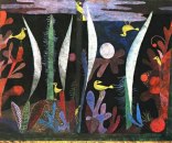 Paisaje con pájaros amarillos Paul Klee